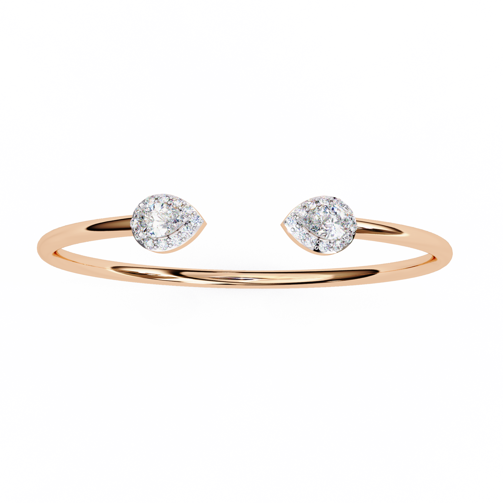 Solitairekart 1.17ct Pear Cut Natural Diamond Bracelet-H Color. VS1 Clarity